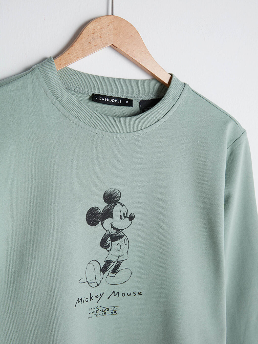 Crew Neck Mickey Mouse Printed Women's Sweatshirt Tunic-7