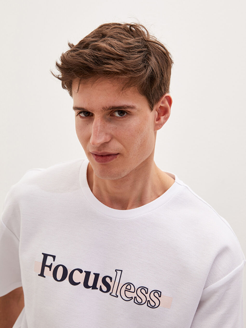 Crew Neck Short Sleeve Printed Pique Men's T-Shirt-2