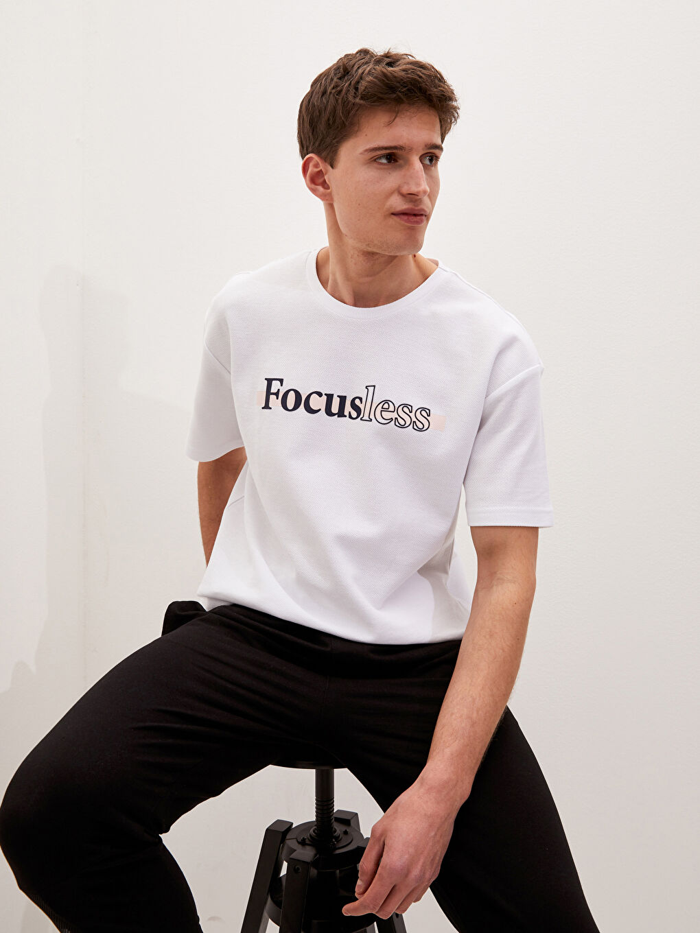 Crew Neck Short Sleeve Printed Pique Men's T-Shirt-6