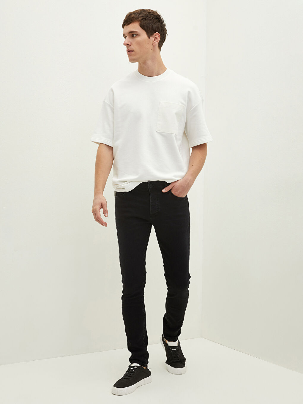 Siyah Premium Denim 760 Skinny Fit Erkek Jean Pantolon-4