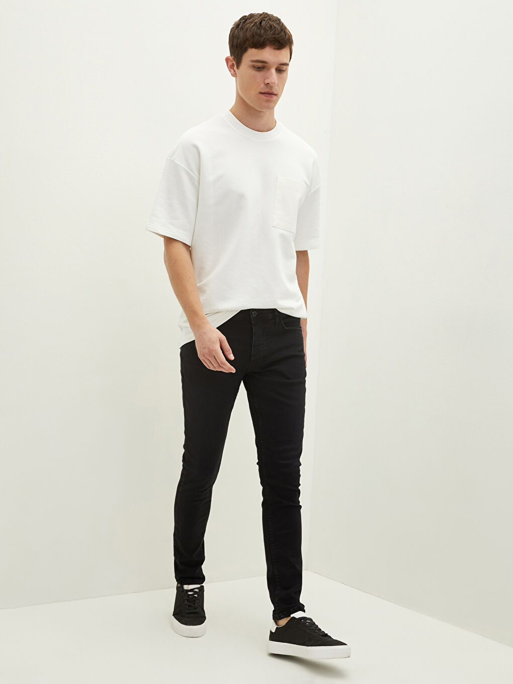 Siyah Premium Denim 760 Skinny Fit Erkek Jean Pantolon