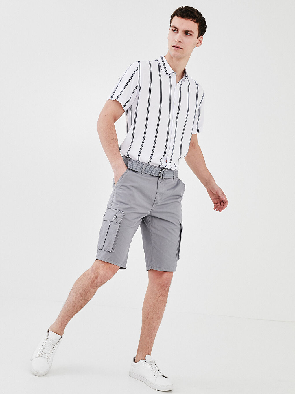 XSIDE Herren Standard Geformte Gürtel Shorts -S1EK98Z8-GSE