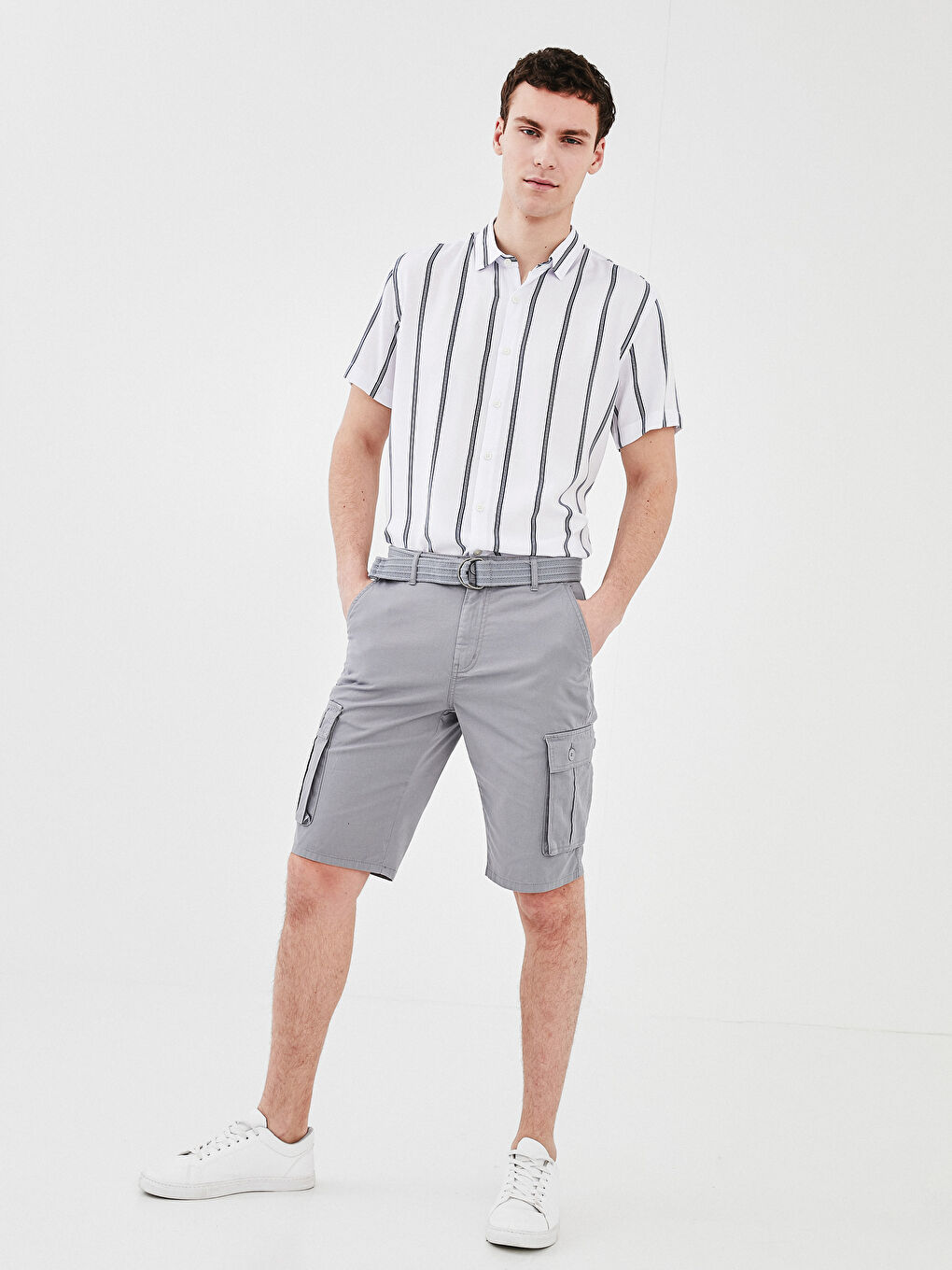 XSIDE Herren Standard Geformte Gürtel Shorts -S1EK98Z8-GSE