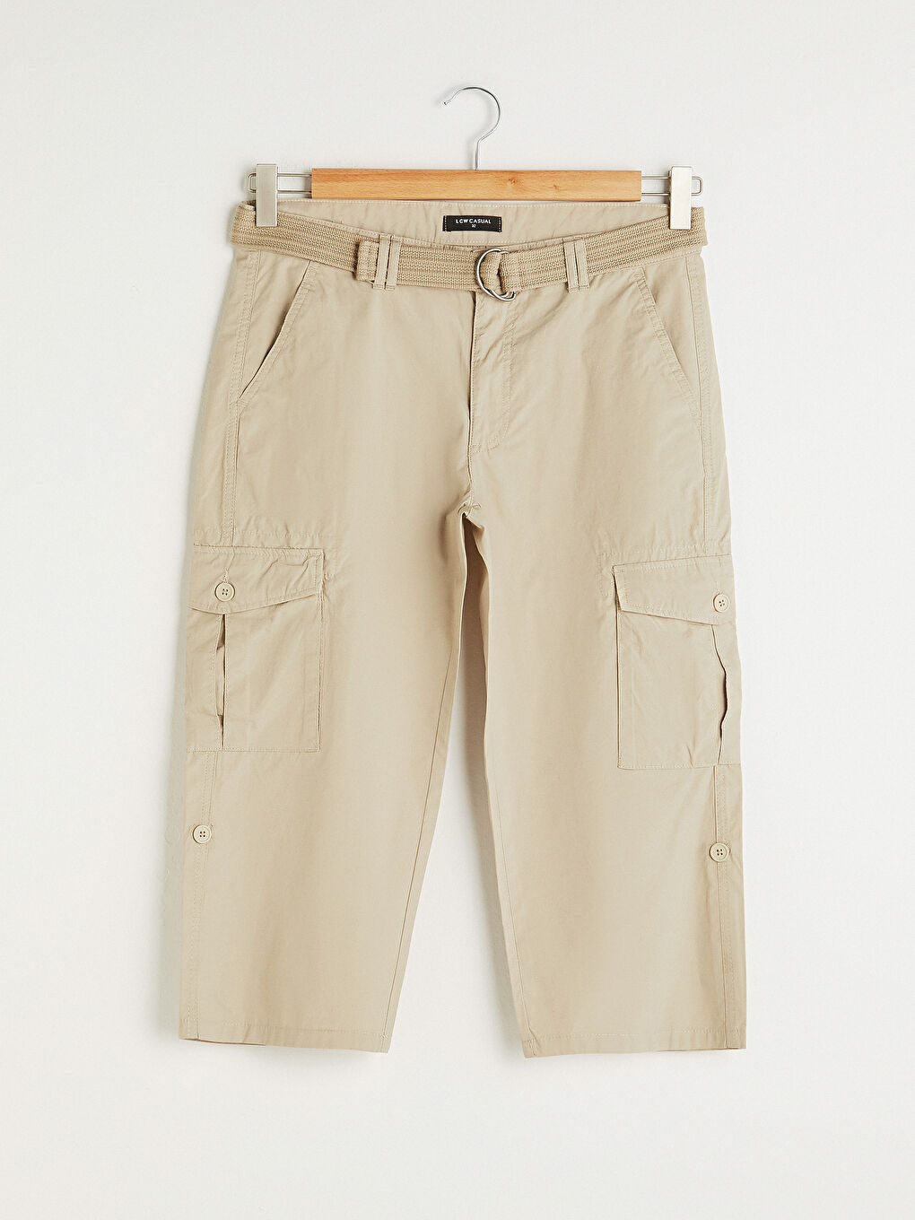 Shorts Pour Hommes Coupe Standard En Popeline Ceinturés-5