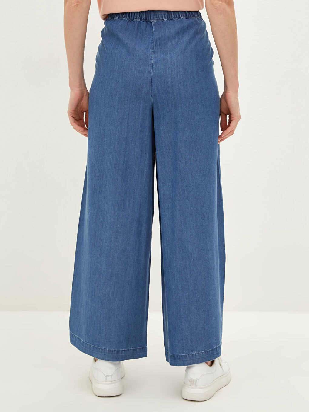 Farmerke Ženske Pantalone sa Elastičnim Strukem i Džepovima u Harem Stilu-2