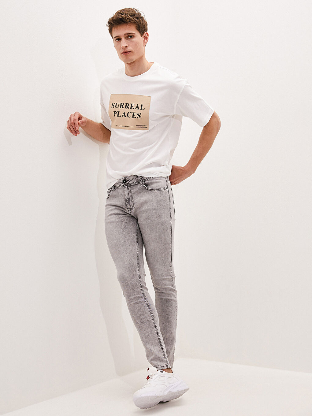 Gri Premium Denim 770 Super Skinny Erkek Jean Pantolon-1