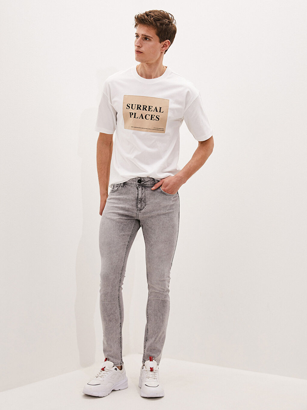 Gri Premium Denim 770 Super Skinny Erkek Jean Pantolon-5