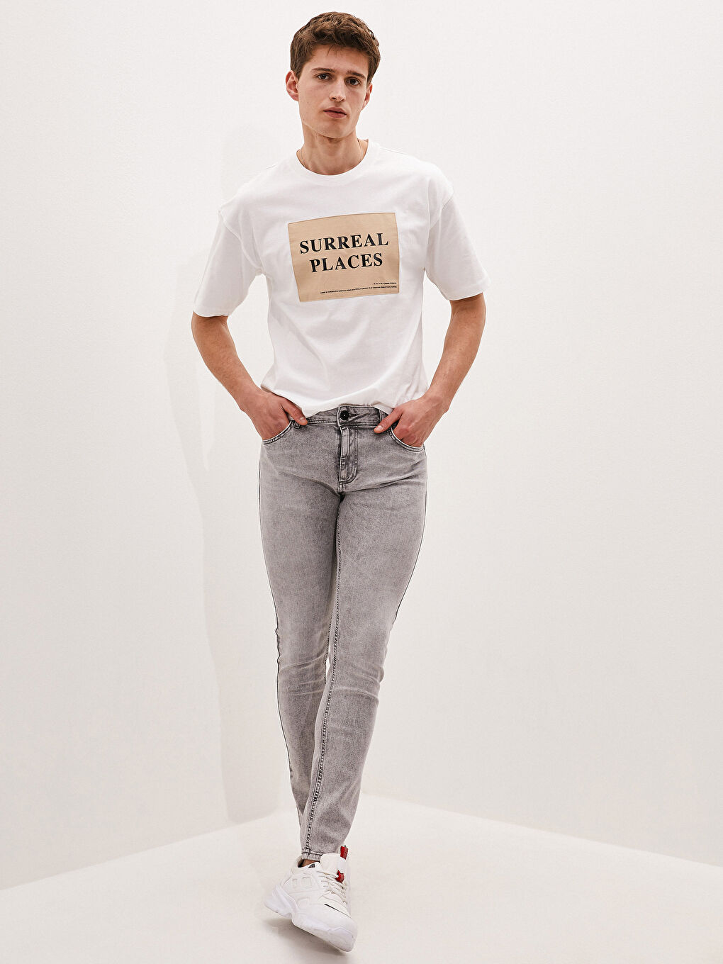 Gri Premium Denim 770 Super Skinny Erkek Jean Pantolon