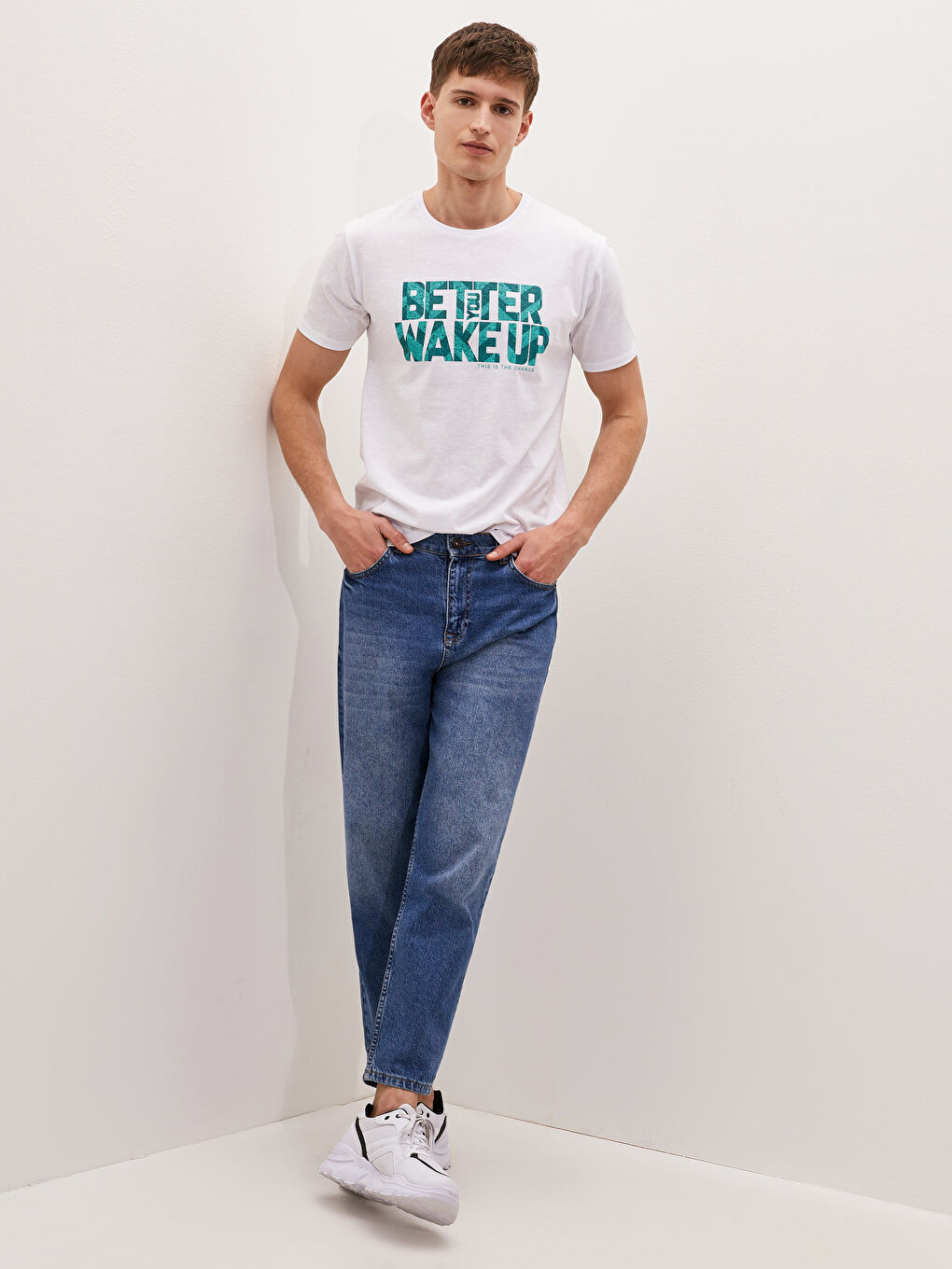 Crew Neck Short Sleeve Printed Combed Cotton Men's T-shirt-3