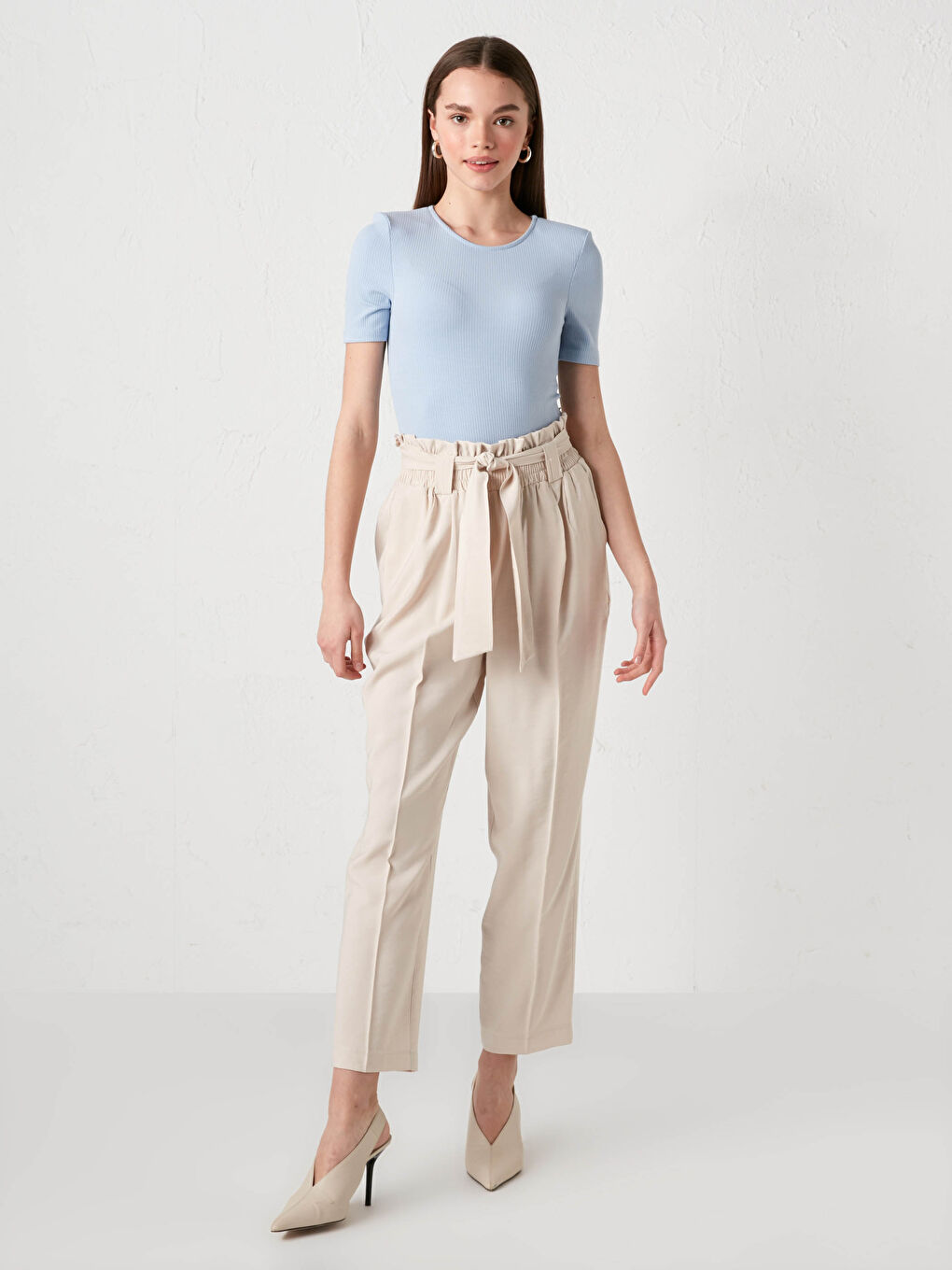 Crew Neck Straight Short Sleeve Camisole Women's T-Shirt-1