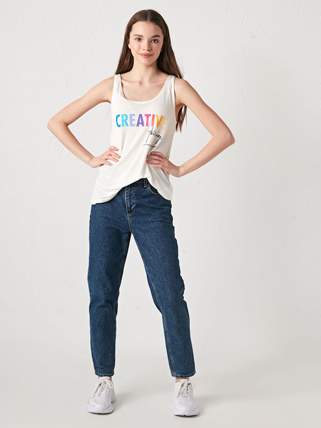 Майка с U-образным вырезом, с лозунгом, с ремешками, из вискозы, для женщин-3