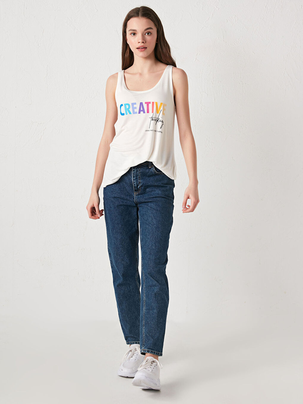 Майка с U-образным вырезом, с лозунгом, с ремешками, из вискозы, для женщин-4