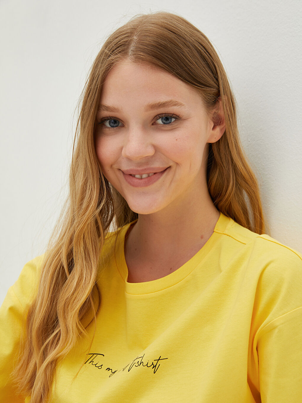 Футболка Женская Хлопковая С Коротким Рукавом, Круглым Вырезом И Принтом-Слоганом-2