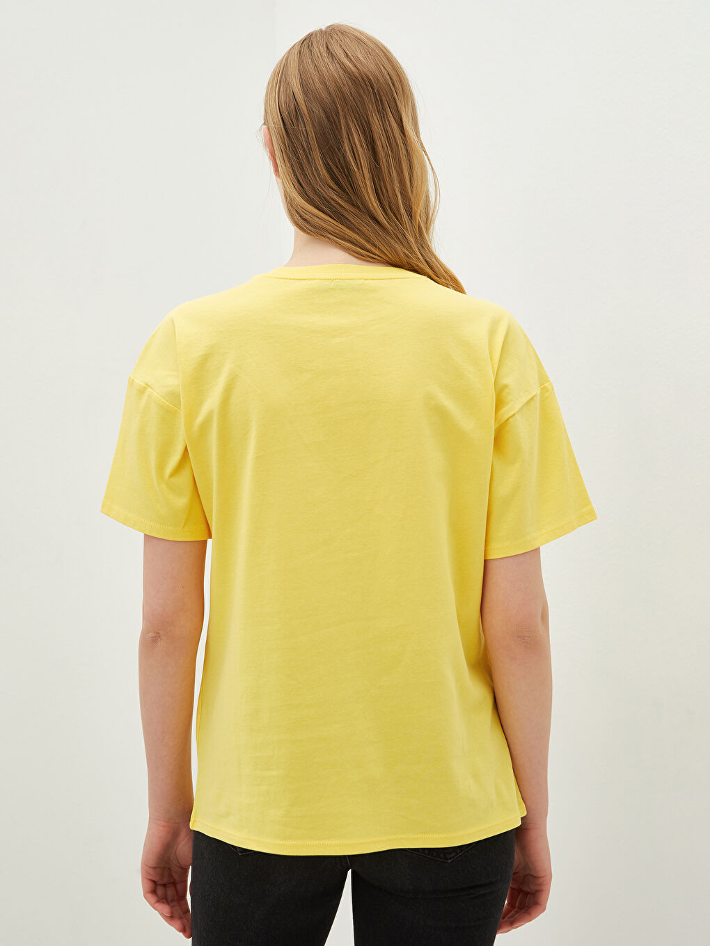 Футболка Женская Хлопковая С Коротким Рукавом, Круглым Вырезом И Принтом-Слоганом-3