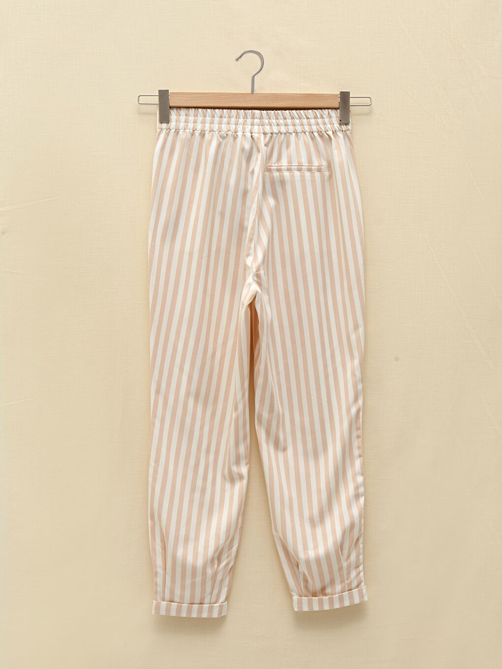LCW Vision Elastic Waist Striped Carrot Women Pants -S1EN41Z8-LGZ