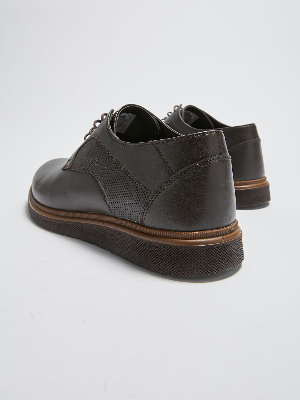 Kahverengi Bağcıklı Erkek Derby Klasik Ayakkabı-4