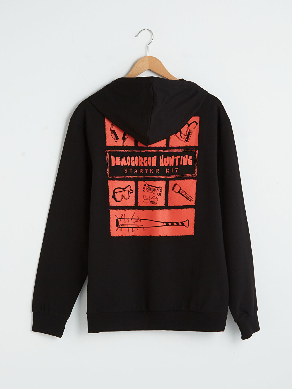 Sweat-shirt à capuche imprimé Stranger Things pour Hommes à manches longues-7