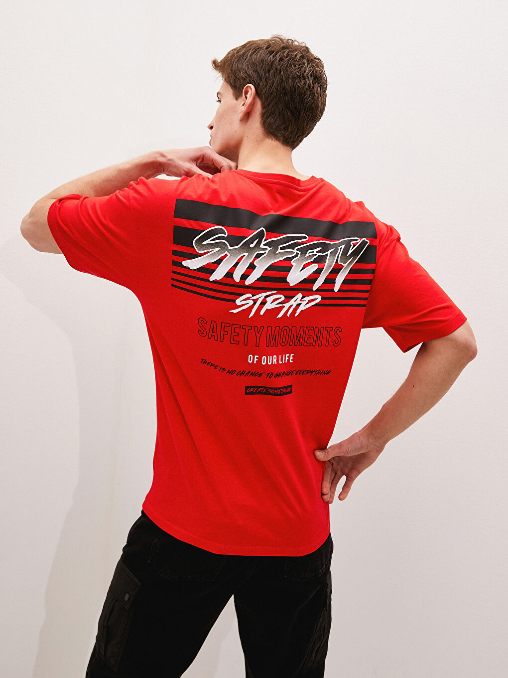 Crew Neck Short Sleeve Printed Combed Cotton Men's T-shirt-2