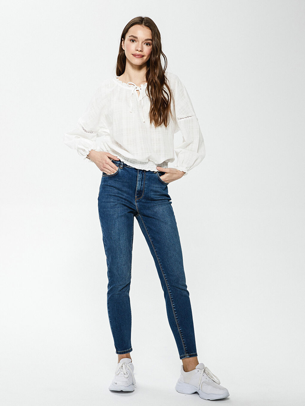 Hoch taillierte Jupiter Super-Skinny-Fit Jeans für Damen