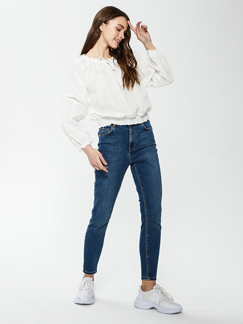 Hoch taillierte Jupiter Super-Skinny-Fit Jeans für Damen-2