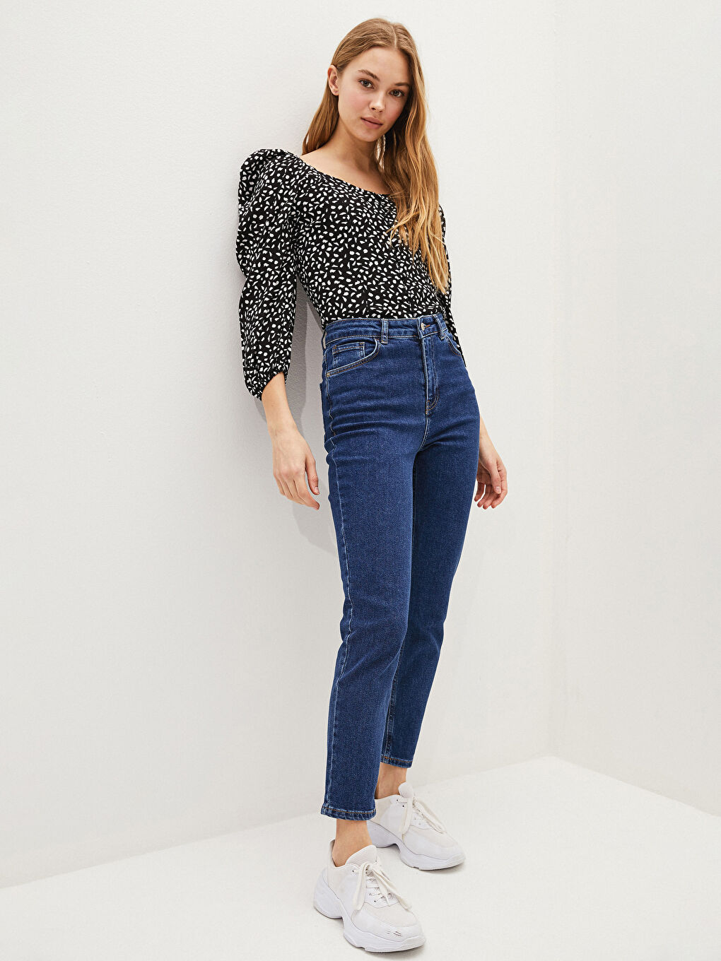 İndigo Yüksek Bel Jüpiter Süper Skinny Fit Kadın Jean Pantolon-1