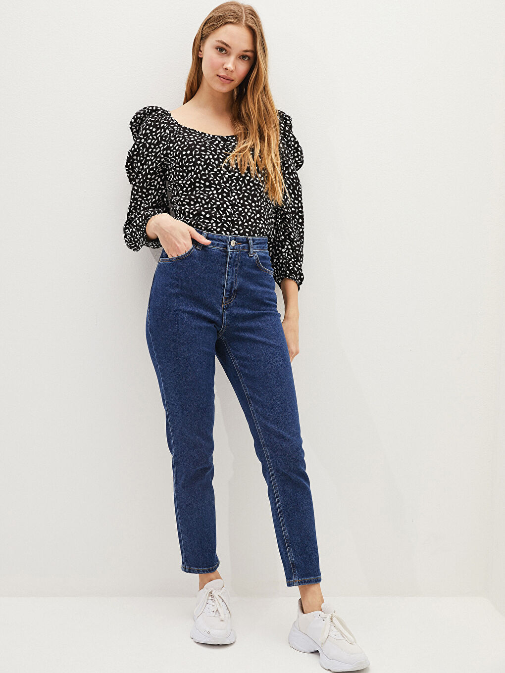 İndigo Yüksek Bel Jüpiter Süper Skinny Fit Kadın Jean Pantolon-2