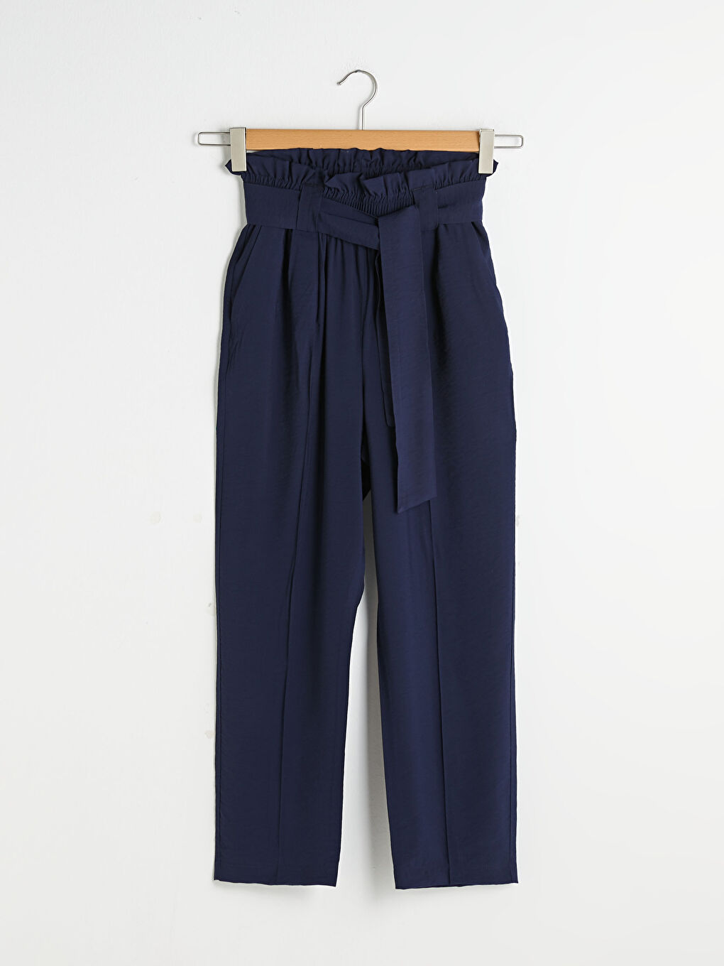 Elastic Waist High Waist Women's Trousers-8