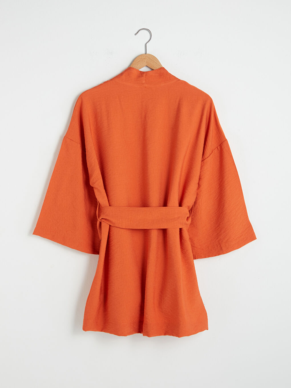 Shawl Collar Tie Detailed Women's Kimono-8