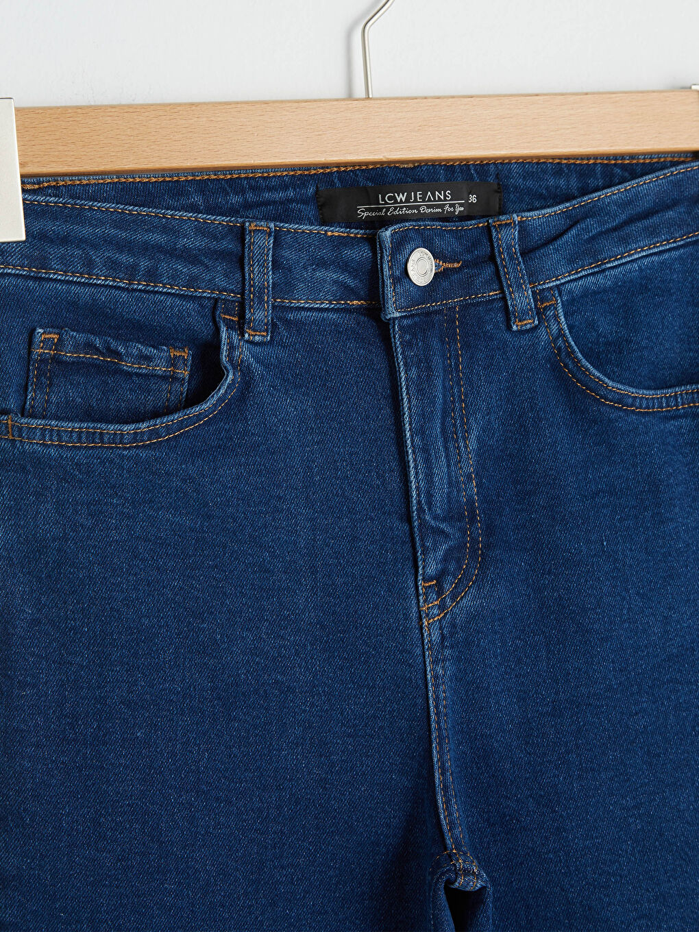 İndigo Normal Bel Mars Flare Kadın Jean Pantolon-5