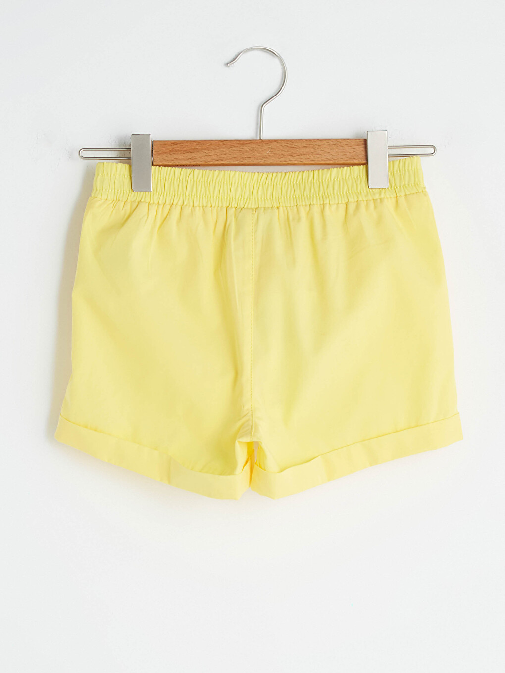 Basic Elastic Waist Girls' Shorts-1