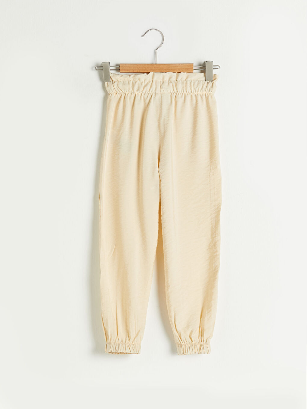 Pantalon Jogger Fille Basique En Viscose Avec Élastique À La Taille-1