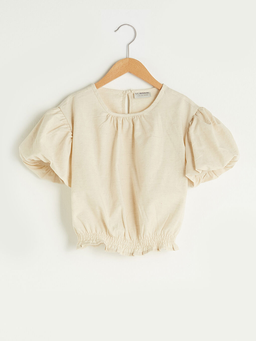 Crew Neck Short Sleeve Girls' Blouse -S1EP40Z4-FWM