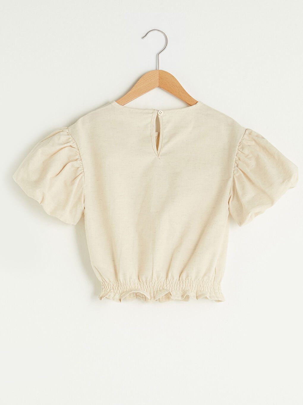 Crew Neck Short Sleeve Girls' Blouse -S1EP40Z4-FWM