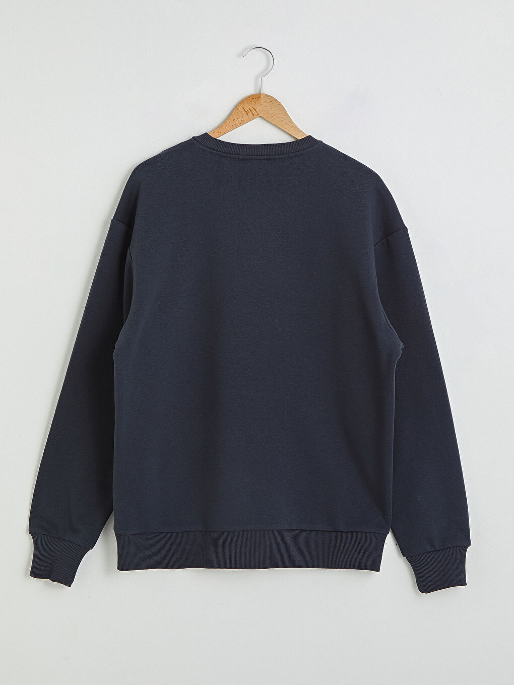 Antrasit Bisiklet Yaka Uzun Kollu AC/DC Baskılı Erkek Sweatshirt-7