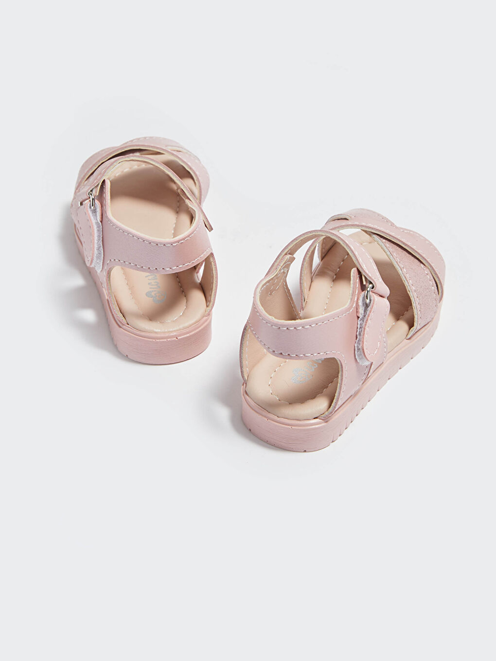 LCW STEPS Somon Pembe Pul Payetli Kız Bebek Sandalet - 4