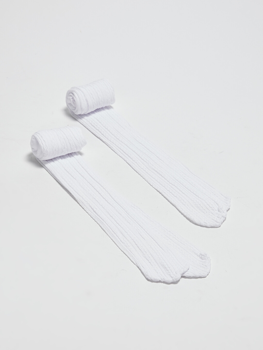 Self-patterned Thin Girl's Pantyhose 2-pack