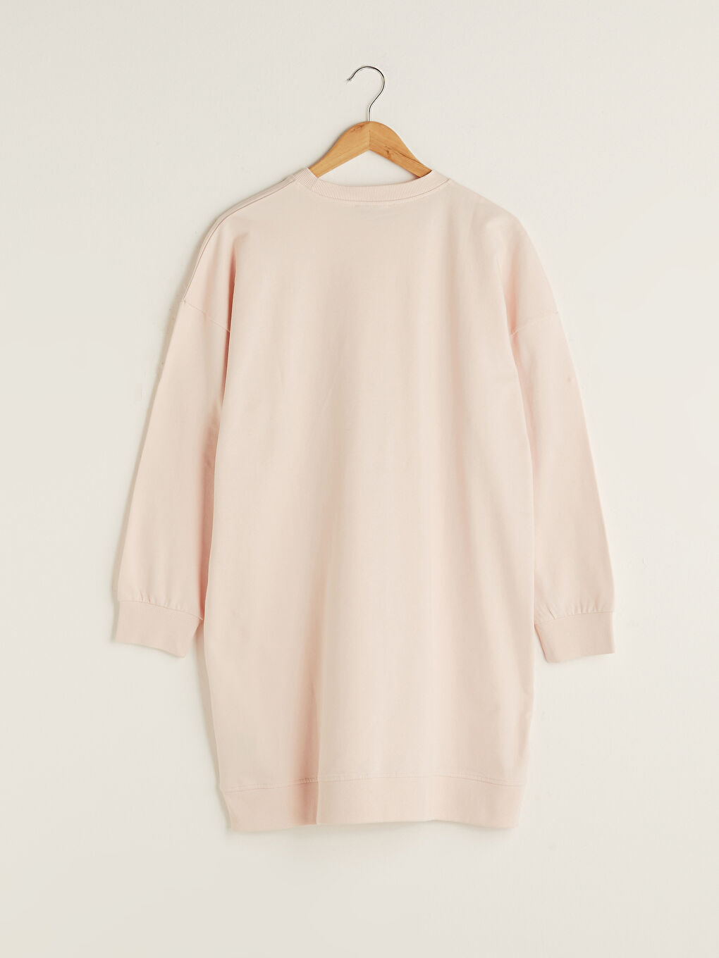 Crew Neck Plain Long Sleeve Women's Sweatshirt Tunic -S1ET17Z8-R9B