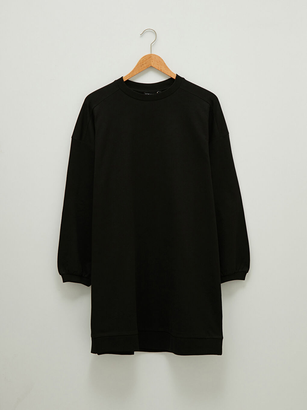 Crew Neck Plain Oversize Women's Sweatshirt Tunic -S1ET19Z8-CVL