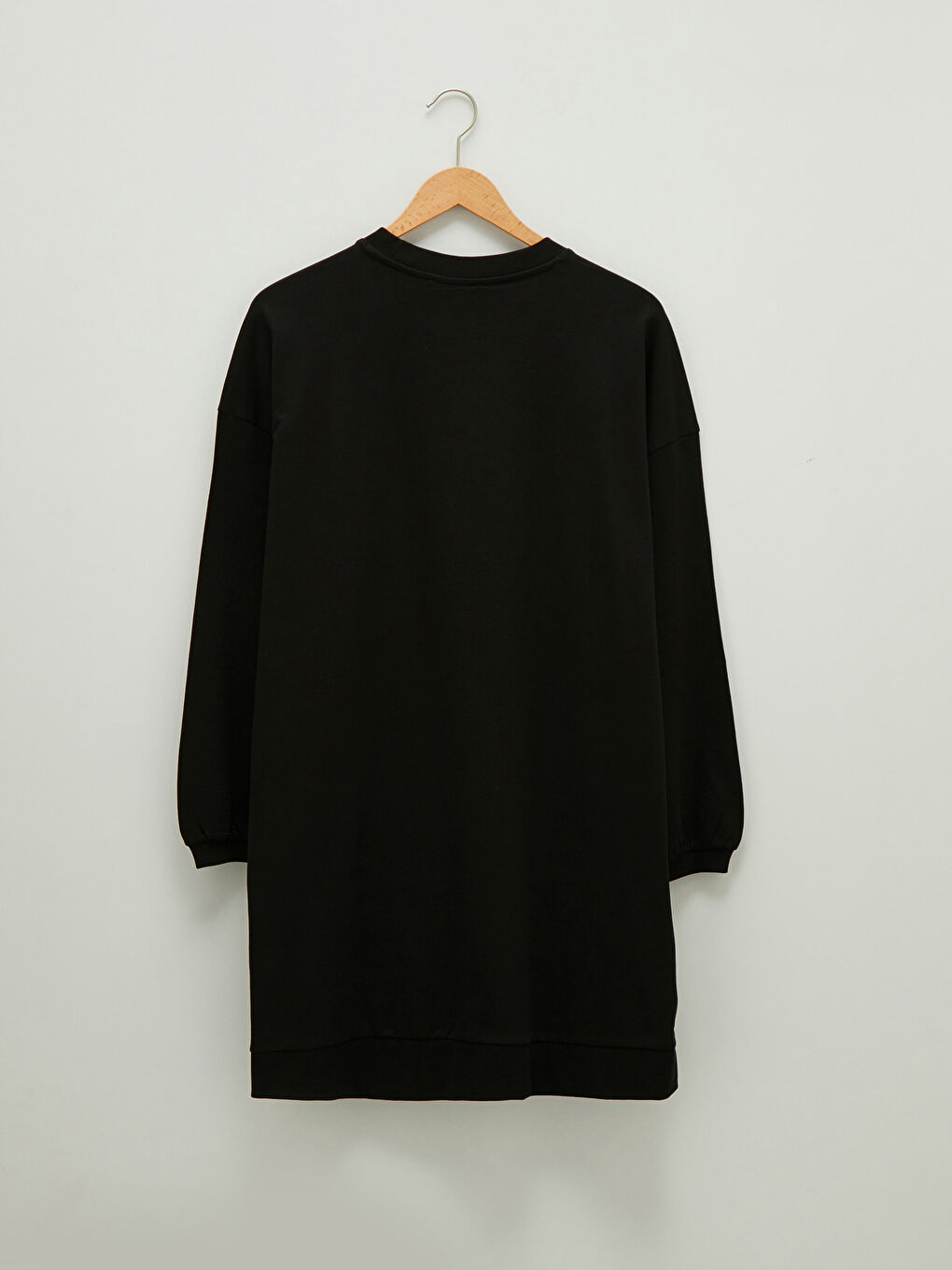 Crew Neck Plain Oversize Women's Sweatshirt Tunic -S1ET19Z8-CVL
