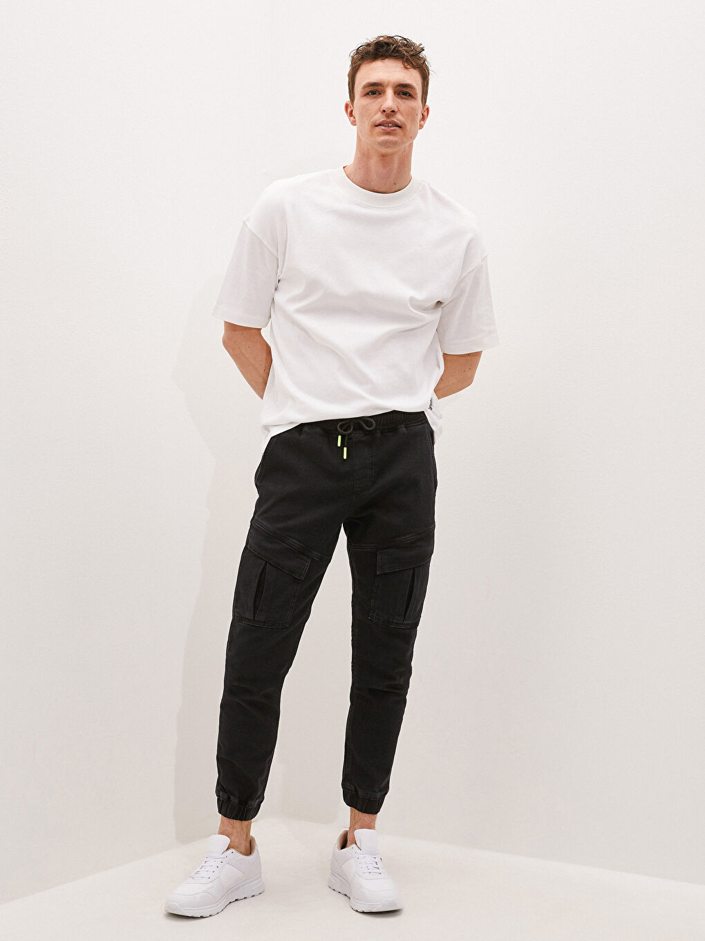 Siyah 780 Jogger Erkek Jean Pantolon-1