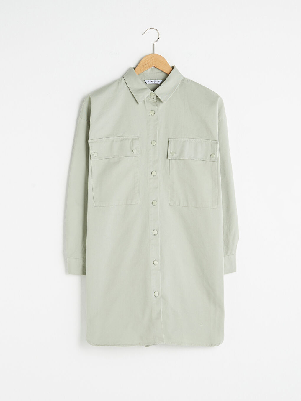 Tunică Cămașă Simplă cu Mânecă Lungă pentru Femei-5