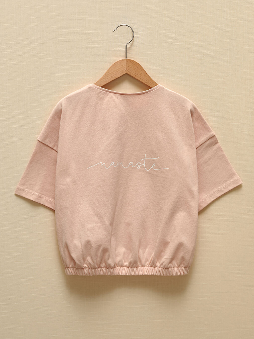 Crew Neck Printed Short Sleeve Girl's Sweatshirt-3