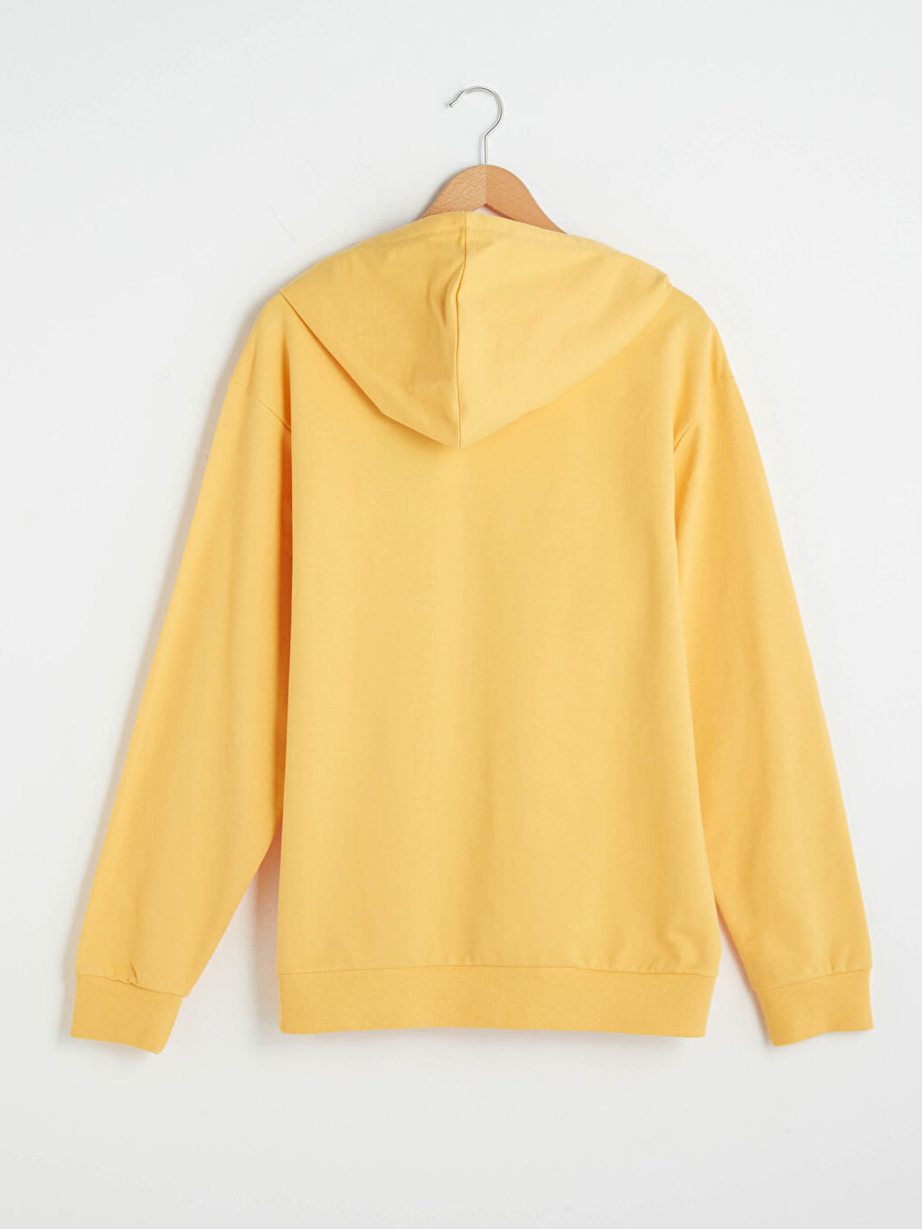 Sarı Uzun Kollu Stranger Things Baskılı Erkek Hoodie-8