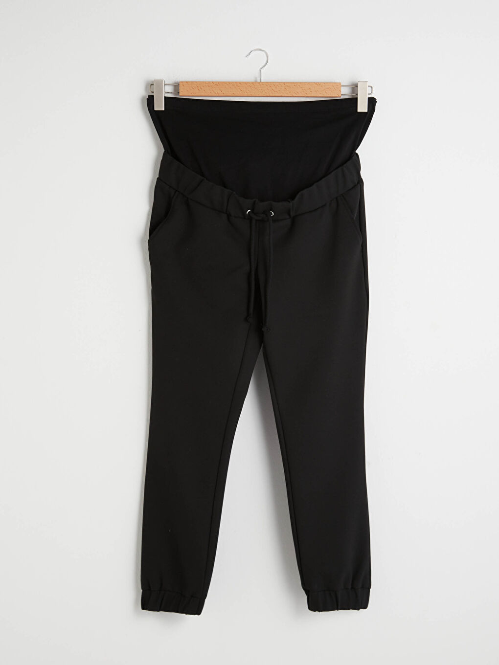 LCW Elastic Waist Belly Paneled Pregnant Jogger Trousers -S1EV66Z8-CVL