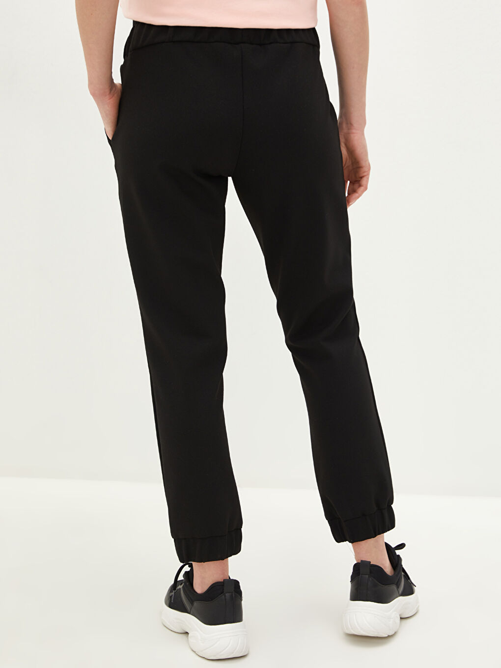 LCW Elastic Waist Belly Paneled Pregnant Jogger Trousers -S1EV66Z8-CVL