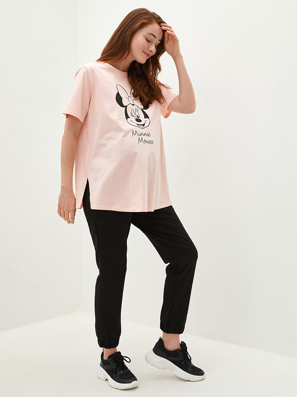 LCW Elastic Waist Belly Paneled Pregnant Jogger Trousers -S1EV66Z8-CVL