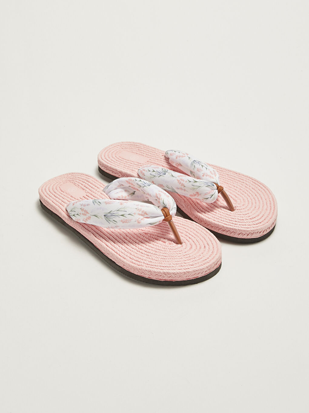 Women's Straw Sole Flip Flops Beach Slippers