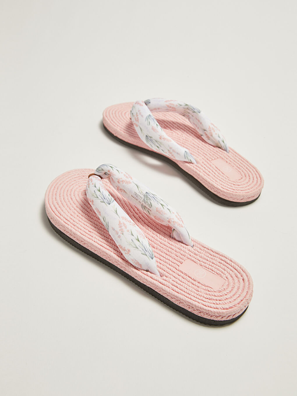 Women's Straw Sole Flip Flops Beach Slippers-4