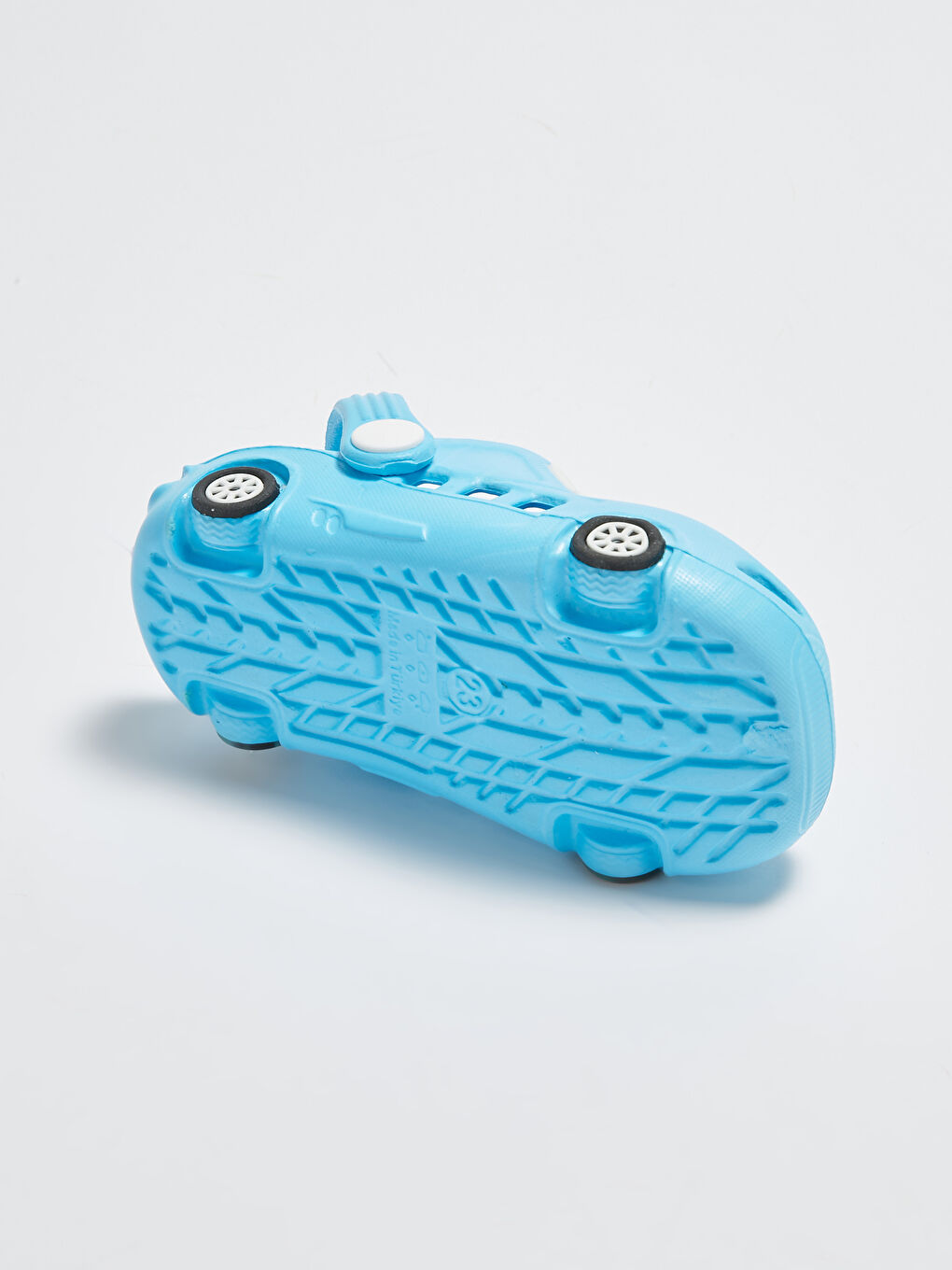 Turkuaz Erkek Bebek Araba Silüetli Plaj Sandaleti-3