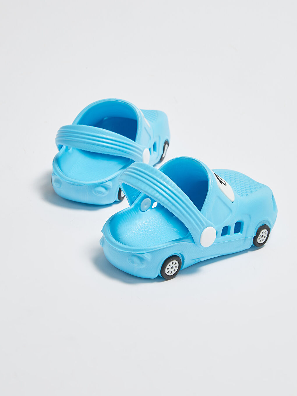 Turkuaz Erkek Bebek Araba Silüetli Plaj Sandaleti-4